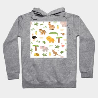 Safari cute cartoon animals Hoodie